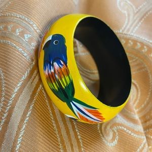 Caribbean exotic Parrot wooden bracelet